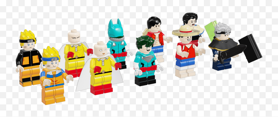 Mecabrickscom Lego Anime Minifigure Pack 1 - Fictional Character Emoji,Black Clover Logo
