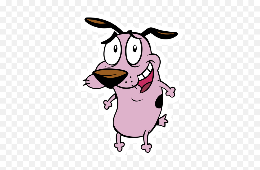 Courage The Cowardly Dog Sticker - Courage The Cowardly Dog Png Emoji,Courage The Cowardly Dog Png
