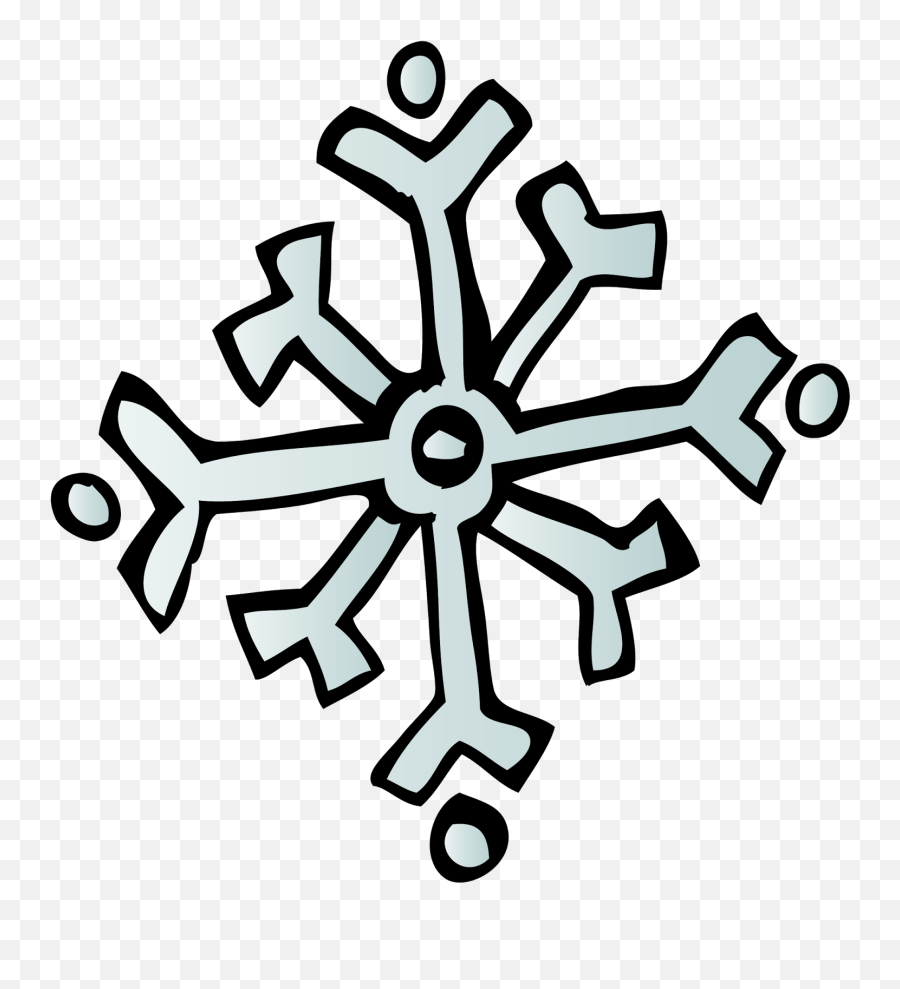 Simple Snowflake Graphic - Silhouette Simple Snowflake Clipart Emoji,Snowflake Clipart