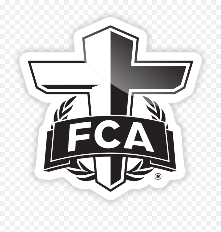 Fca Cross Logo Static Cling Stickers - Fellowship Of Christian Athletes Clear Background Emoji,Cross Logo