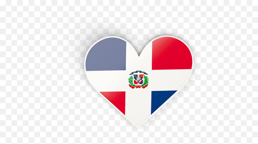 Arms Ornament Png - Dominican Republic Heart Shape Flag Emoji,Dominican Republic Flag Png