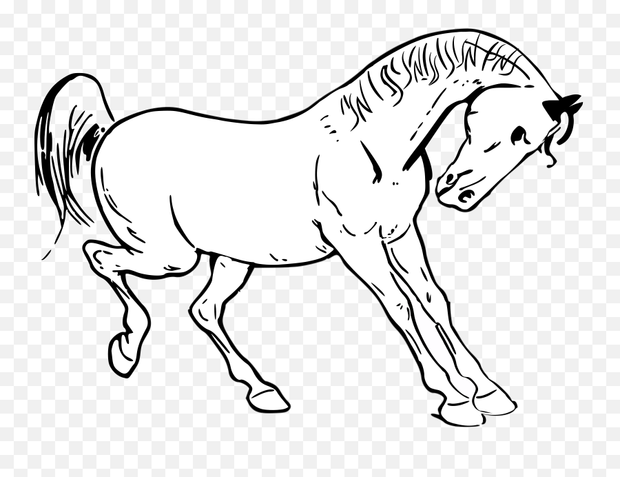 Horse Clipart - Horse Outline Emoji,Horse Clipart