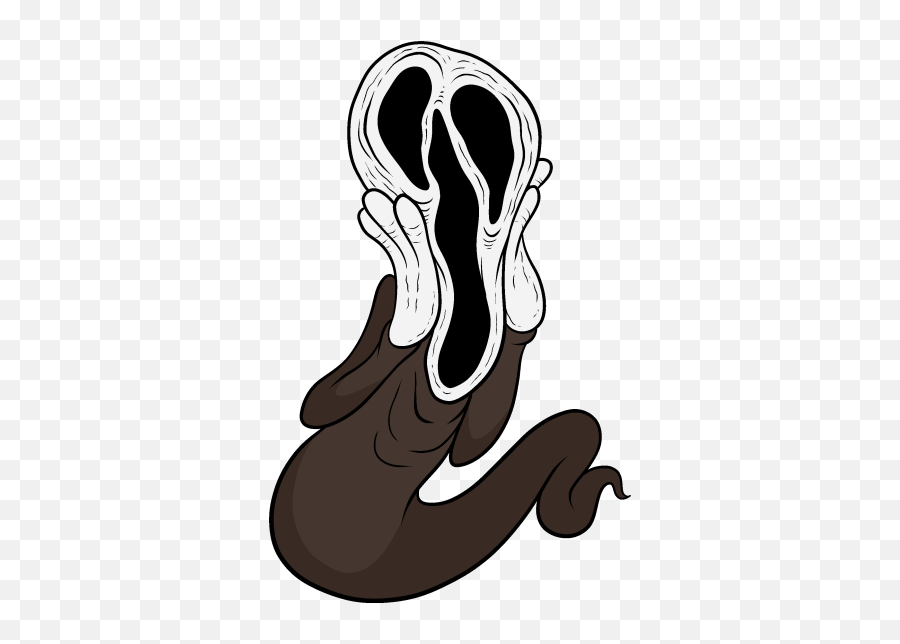 Ghostface Cartoon Scream - Screaming Png Download 458600 Emoji,Ghost Face Png