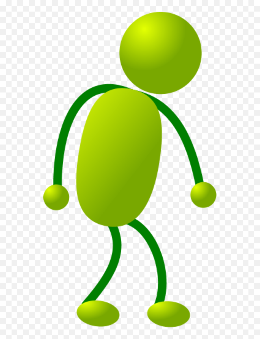 Stick Man Walking Clipart - Green Stick Person Emoji,Walking Clipart