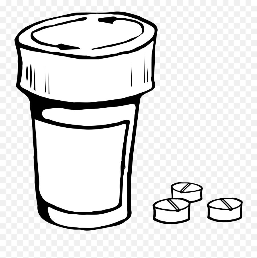 Medicine Clipart Coloring Page Picture - Prescription Bottle Clipart Emoji,Medicine Clipart