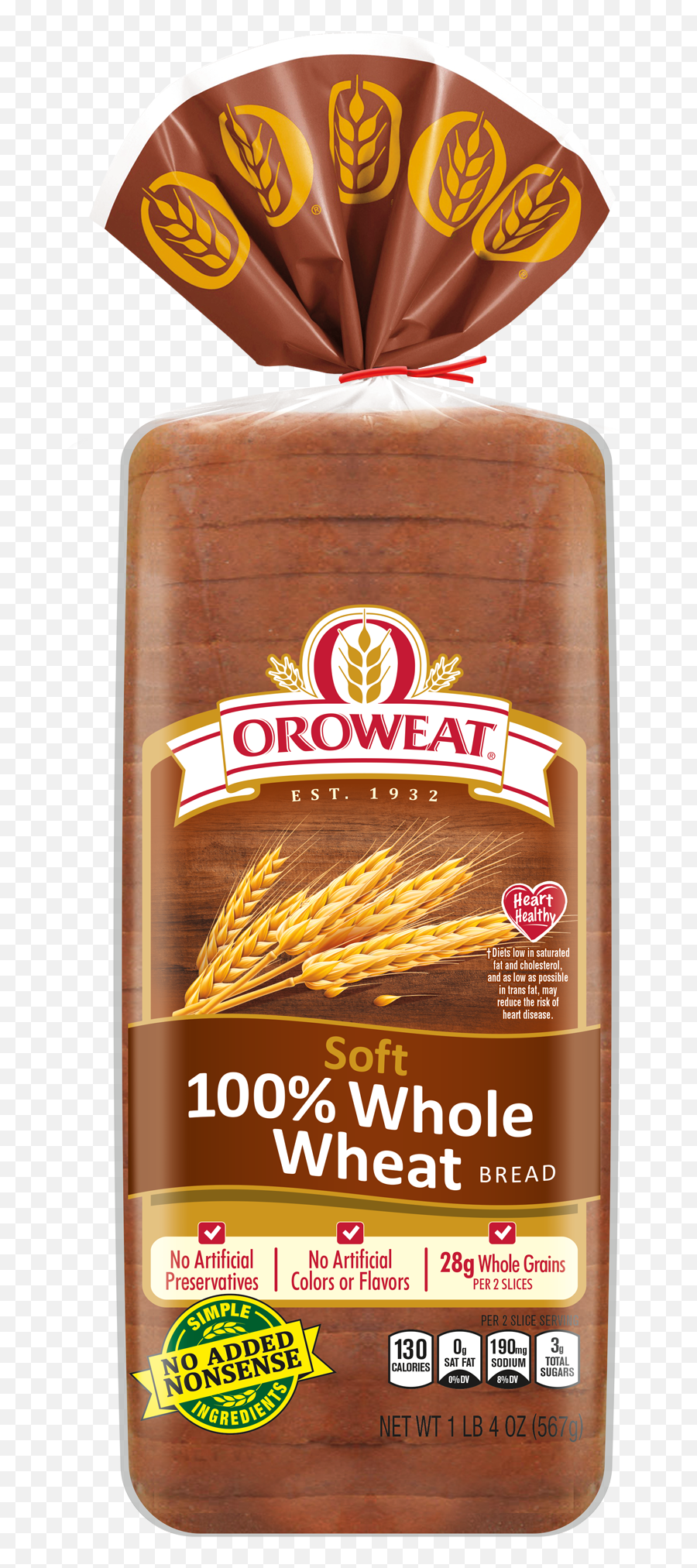 Oroweat Premium Breads Soft 100 Whole Wheat Emoji,Wheat Transparent