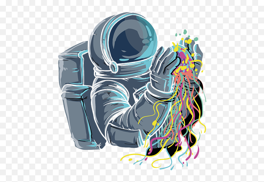 Astronaut With Colorful Jellyfish Iphone 12 Case For Sale By Emoji,Astronaut Transparent Background