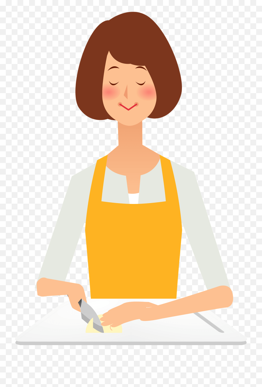 Mary Woman Is Using A Kitchen Knife Clipart Free Download Emoji,Chef Knife Clipart