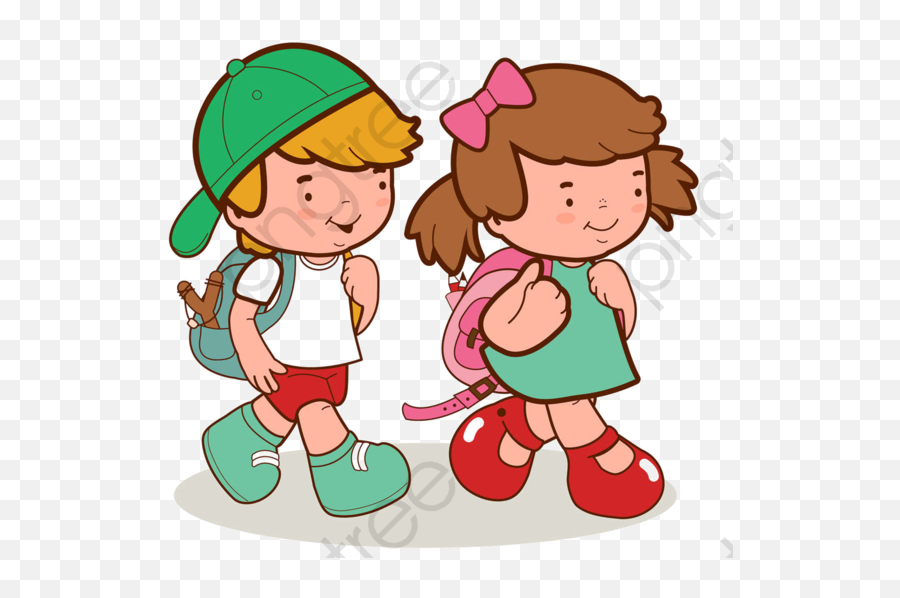 Children Painting Clipart - Student With School Bag Cartoon Emoji,Kids Painting Clipart