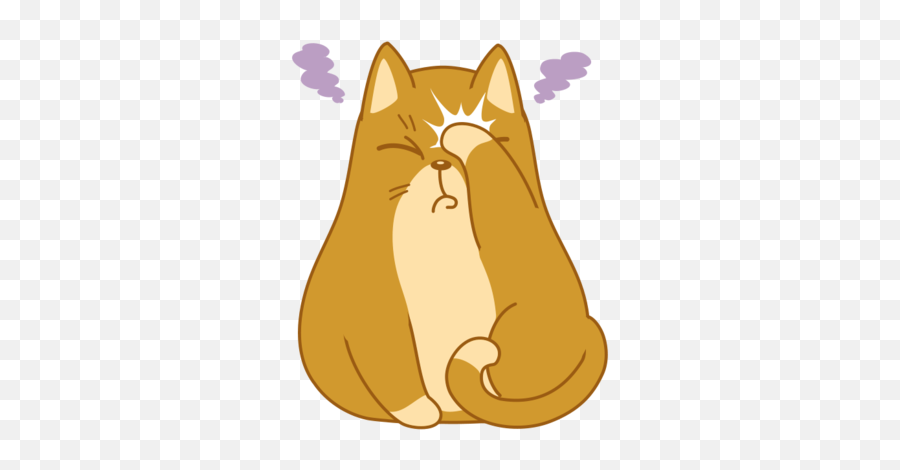 Cat Fatcat Sticker Stickers Facepalm Ugh Sigh - Cat Emoji,Facepalm Transparent