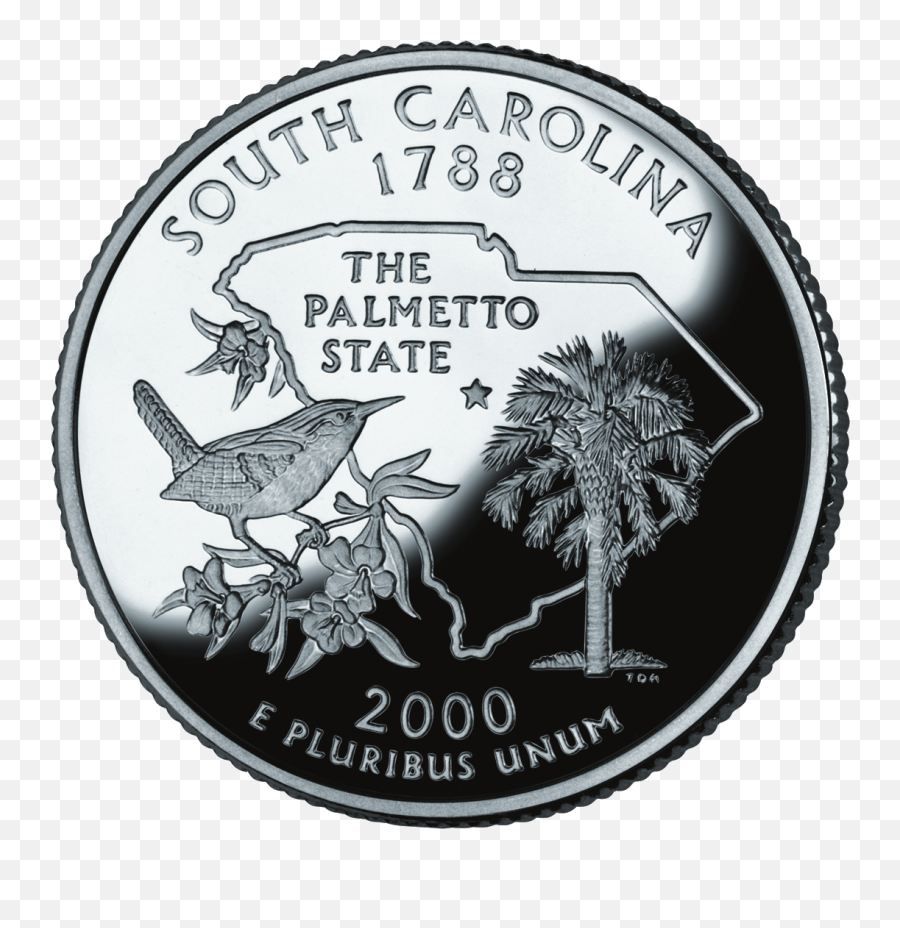 South Carolina State Quarter Drawing - South Carolina The Palmetto State Emoji,Quarter Clipart