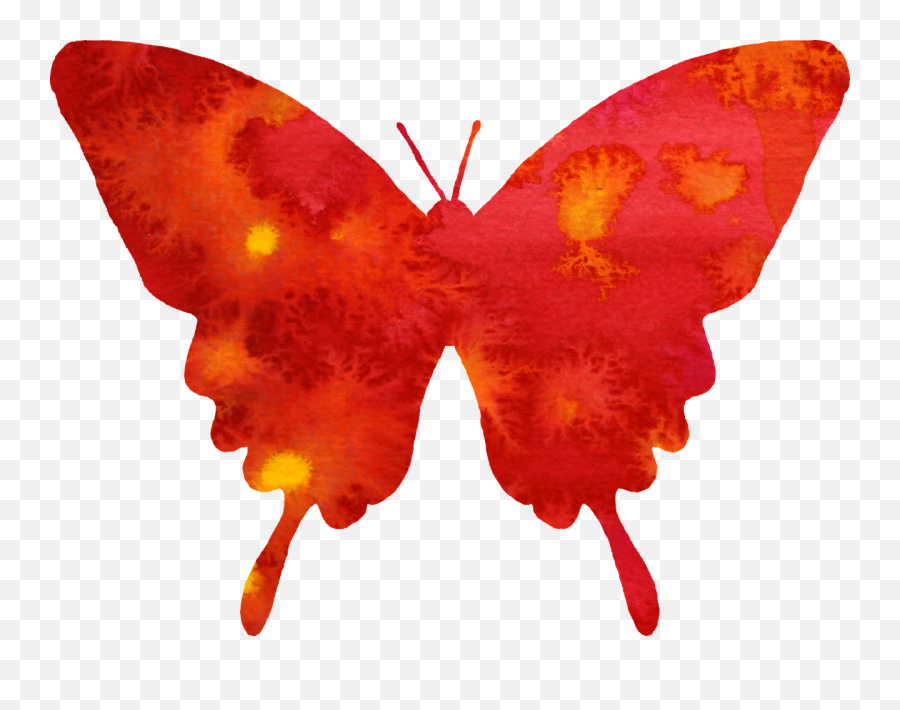 Butterfly Clipart Red - Free Image On Pixabay Red Watercolor Butterfly Png Emoji,Butterfly Clipart