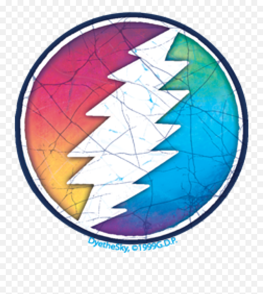 Grateful Dead Circle Bolt Sticker 25 - Vertical Emoji,Grateful Dead Logo