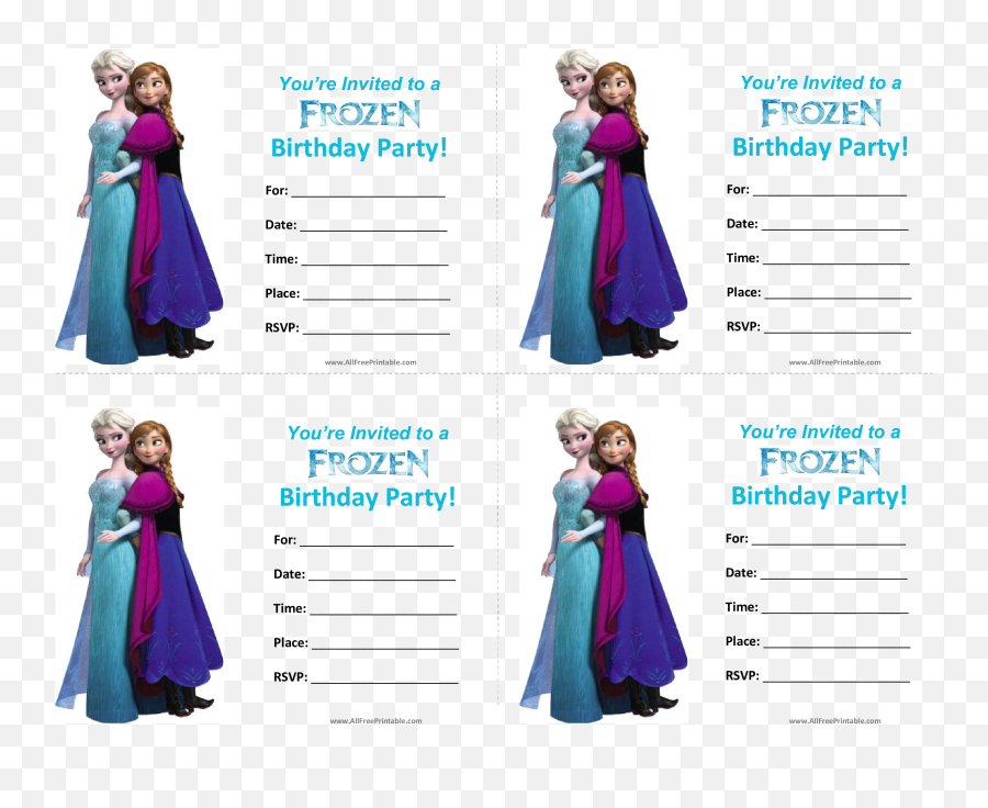 Elsa Anna Wedding Invitation Frozen Birthday - Business Floor Length Emoji,You're Invited Clipart