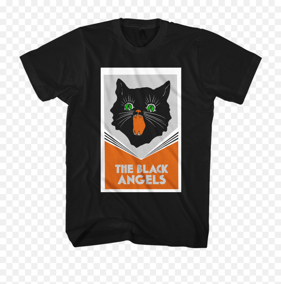 The Black Cat T - Black Angels Band T Shirt Emoji,Black Cat Transparent