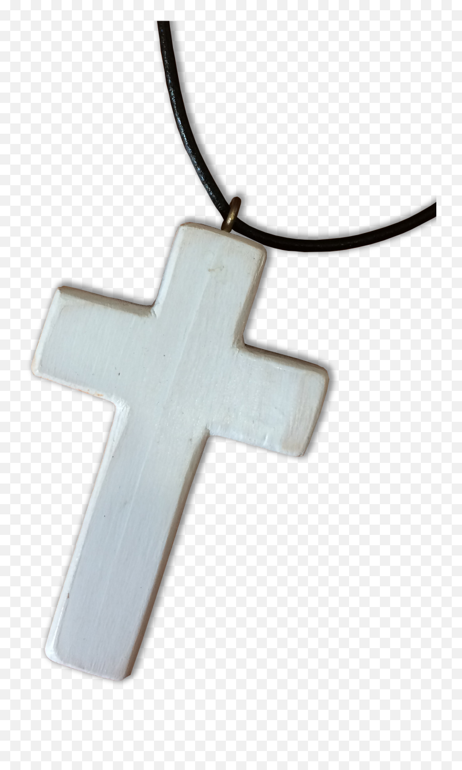 Download Hd Wooden Cross Necklace - Cross Necklace Crucifix Necklace Transparent Background Emoji,Wooden Cross Png