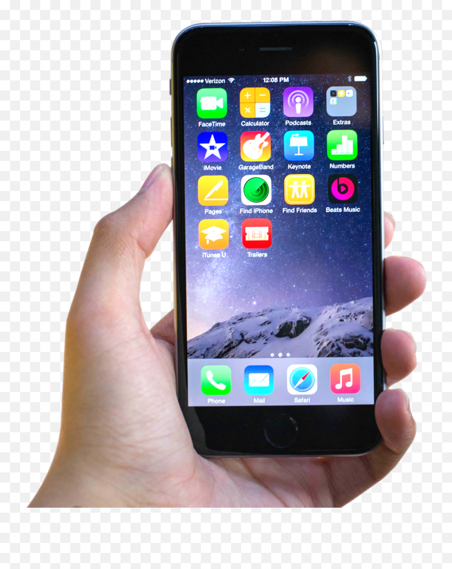 Apple Iphone Clipart Transparent - Iphone Transparent Background Emoji,Iphone Clipart