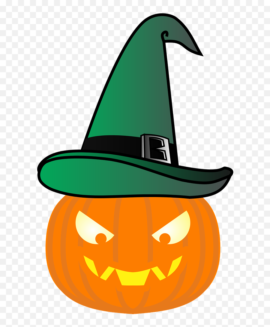 Pumpkin Witchs Hat Green Hat Png - Halloween Emoji,Witch Hat Png