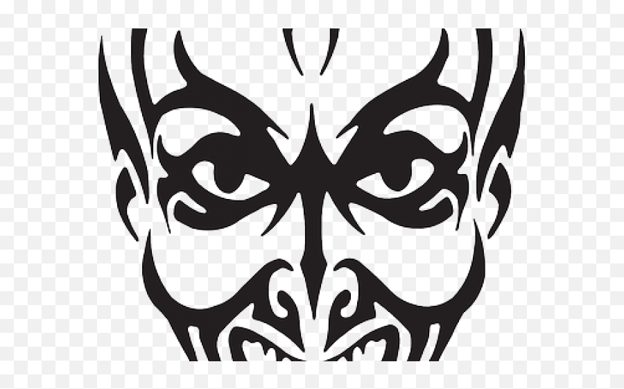 Drawn Joker Devil Face - Devil Clipart Black And White Hd Emoji,Face Clipart Black And White
