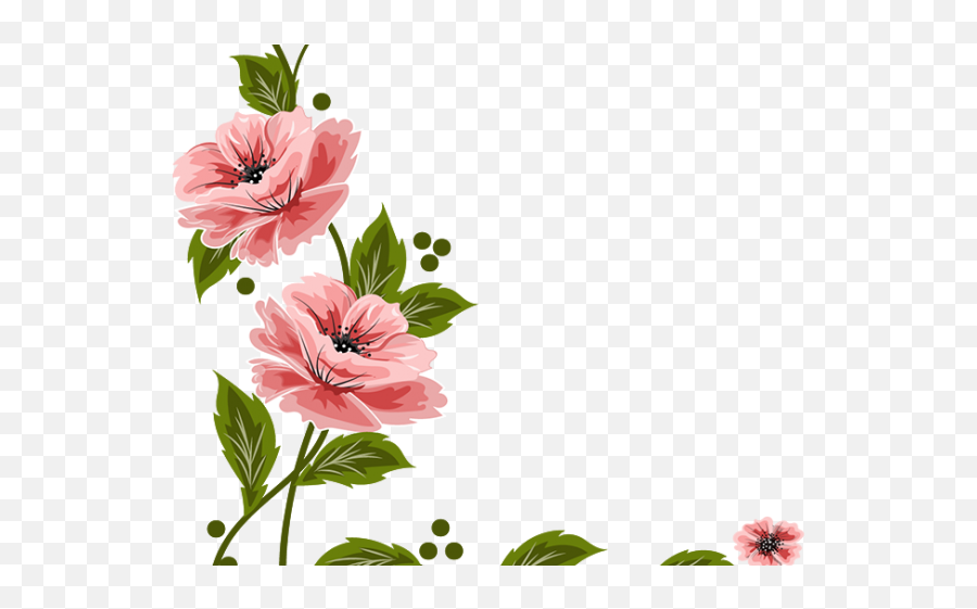 Vintage Flower Clipart Flower Painting Emoji,Painted Flowers Png