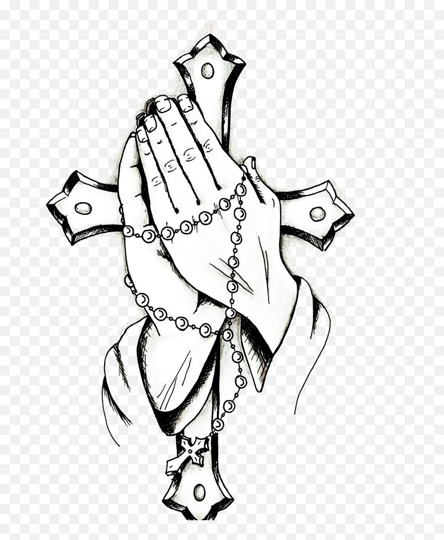 Praying Hands With Rosary Svg Emoji,Free Praying Hands Clipart