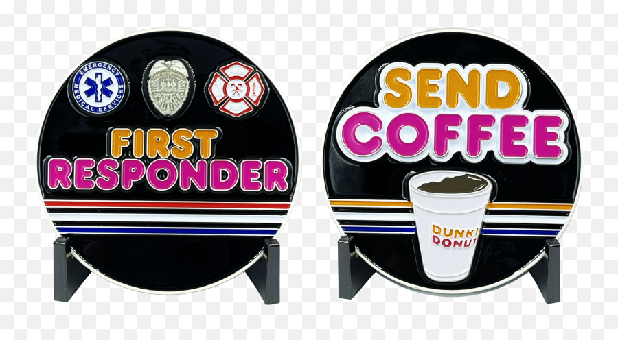 Bl8 - 009 Send Coffee Donuts Police First Responders Dunkin Emoji,Paramed Logo