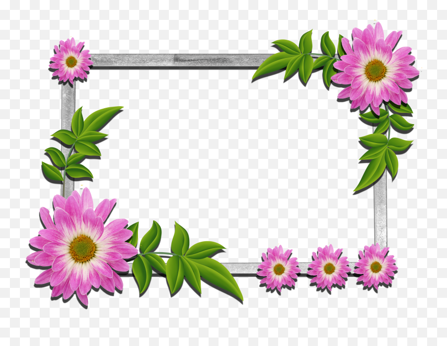 Free Flower Frame Cliparts Download - Frames Flower Emoji,Flower Border Clipart