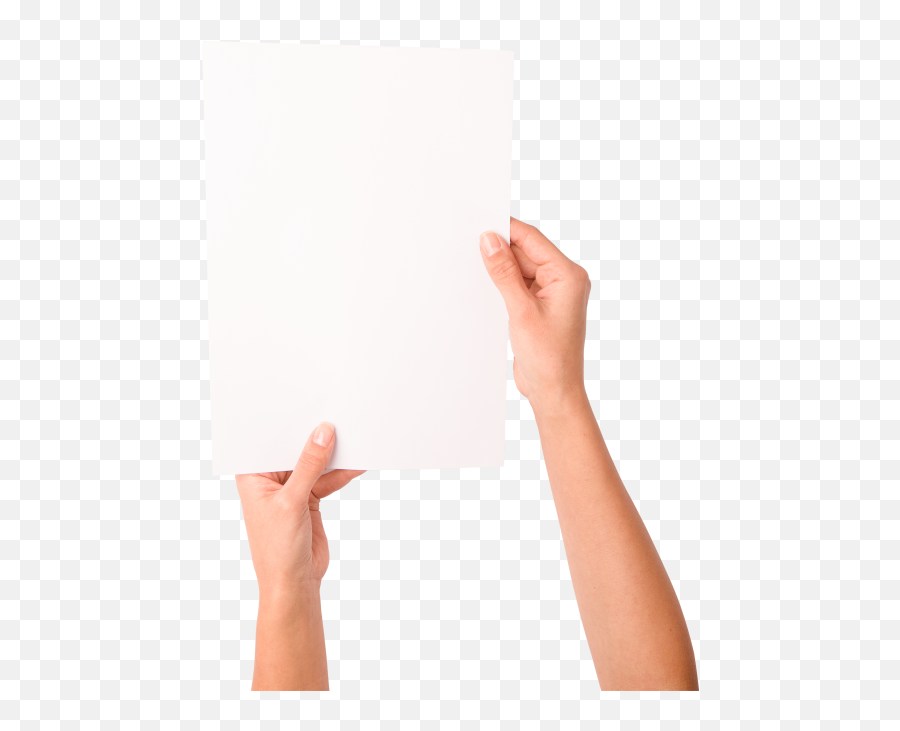 Woman Hand Holding Paper - Paper Full Size Png Download Emoji,Hands Holding Png