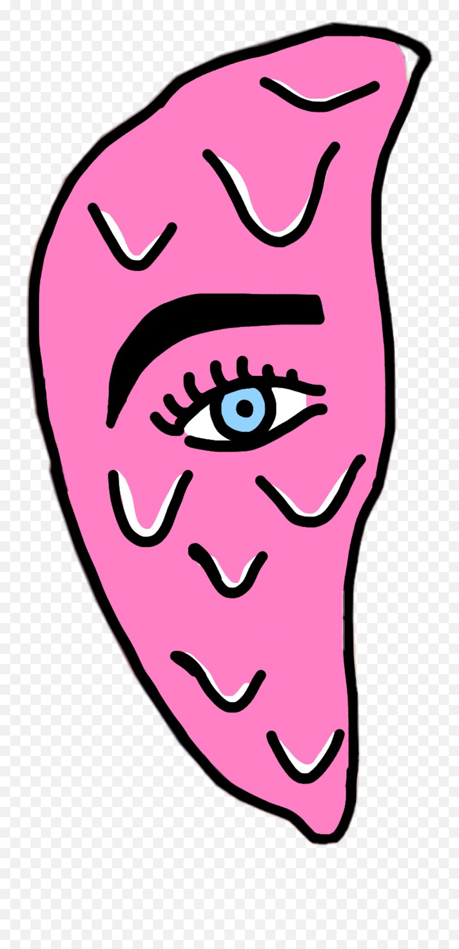 Droopy Drop Drip Drippy Paint Pink Eye Eyebrows Emoji,Paint Drip Clipart
