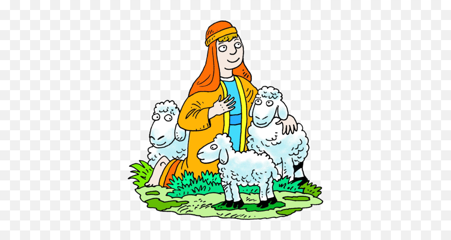 Shepherd And Lamb - Shepherd Clipart Emoji,Lamb Clipart