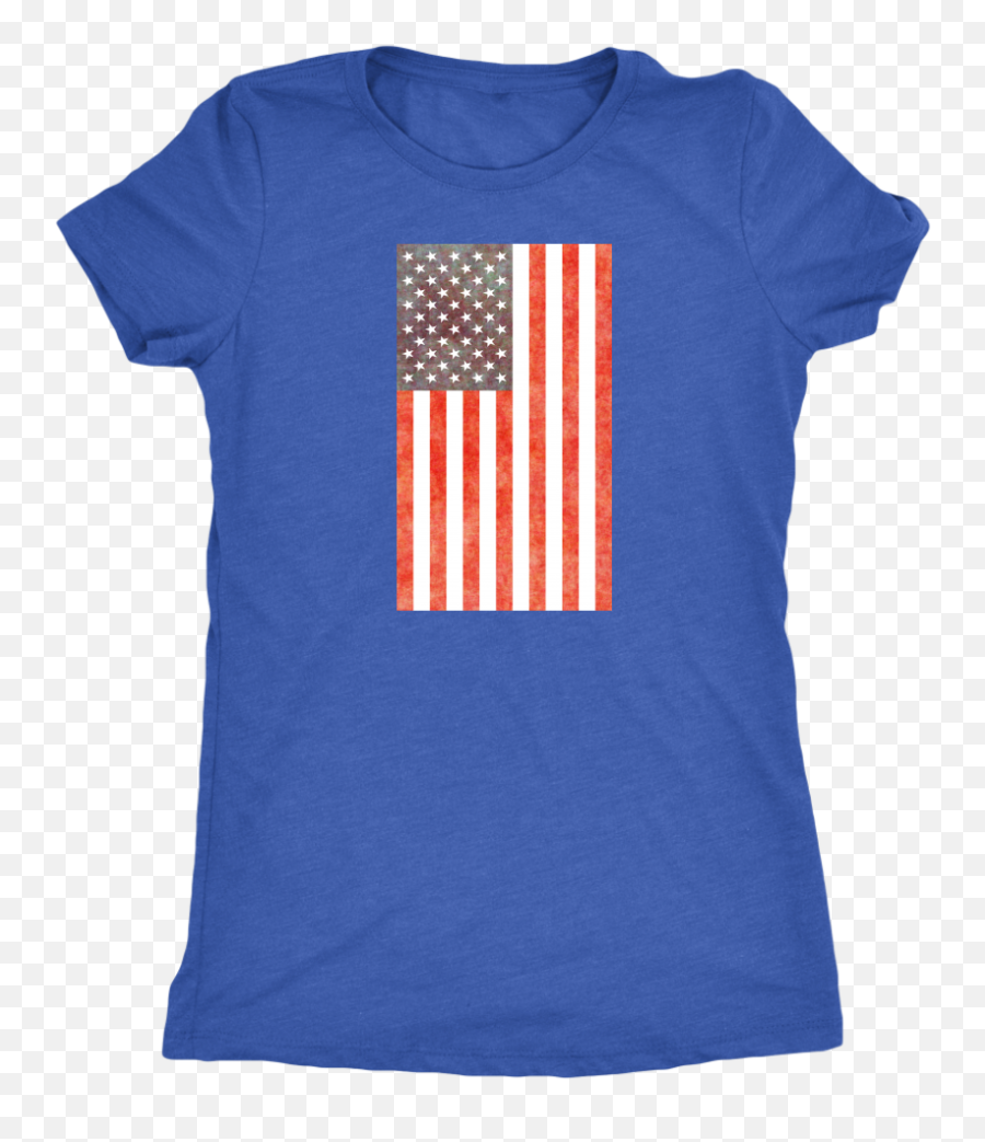American Flag - Vintage Distressed Us Flag Womenu0027s Short Sleeve Ultra Comfort Tee American Emoji,Us Flag Png