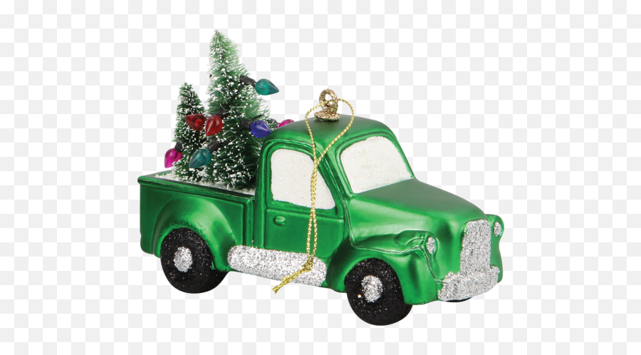 C - Holiday Decorations Emoji,Red Truck With Christmas Tree Clipart