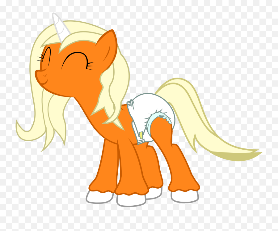 Dreamsicle In Diapers - Pony In A Diaper Clipart Full Size Pony Diaper Emoji,Diaper Clipart