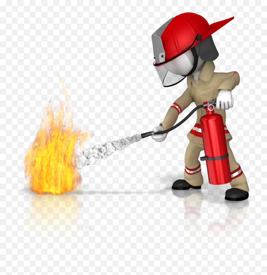 Fireman Clipart Fire Prevention - Person Using Fire Extinguisher Png Emoji,Fireman Clipart