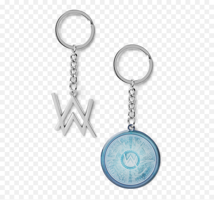 Keychain 2pcs - Solid Emoji,Alan Walker Logo