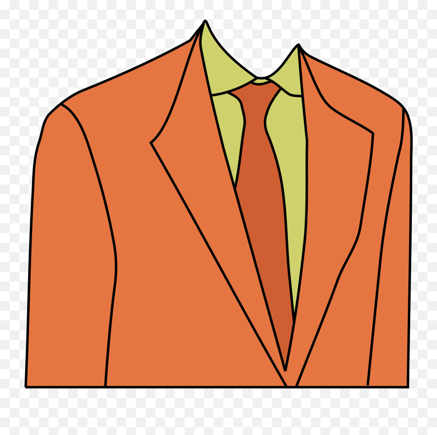 Clipart Suit Png Transparent Png - Orange Suit Clipart Emoji,Suit Clipart