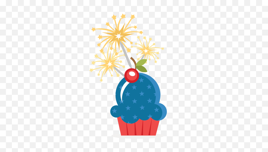 Download Cupcake Clipart July 4th - Cute Patriotic Clipart Emoji,July 4th Clipart