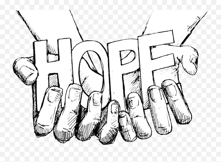Hands Drawing Png - Hope In God Drawing Emoji,Hands Clipart
