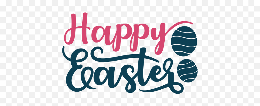 Happy Easter Handwritten Lettering - Happy Easter Stickers Emoji,Easter Png