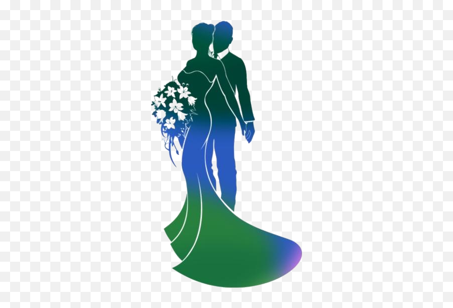Transparent Bride Groom Clipart Png Pngimagespics - Wedding Black Couple Silhouette Emoji,Bride And Groom Clipart