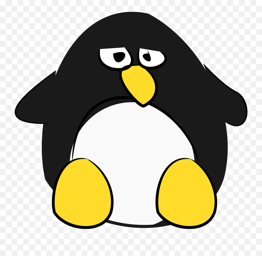 Sad Penguin Clipart - Fat Penguin Png Emoji,Penguin Clipart