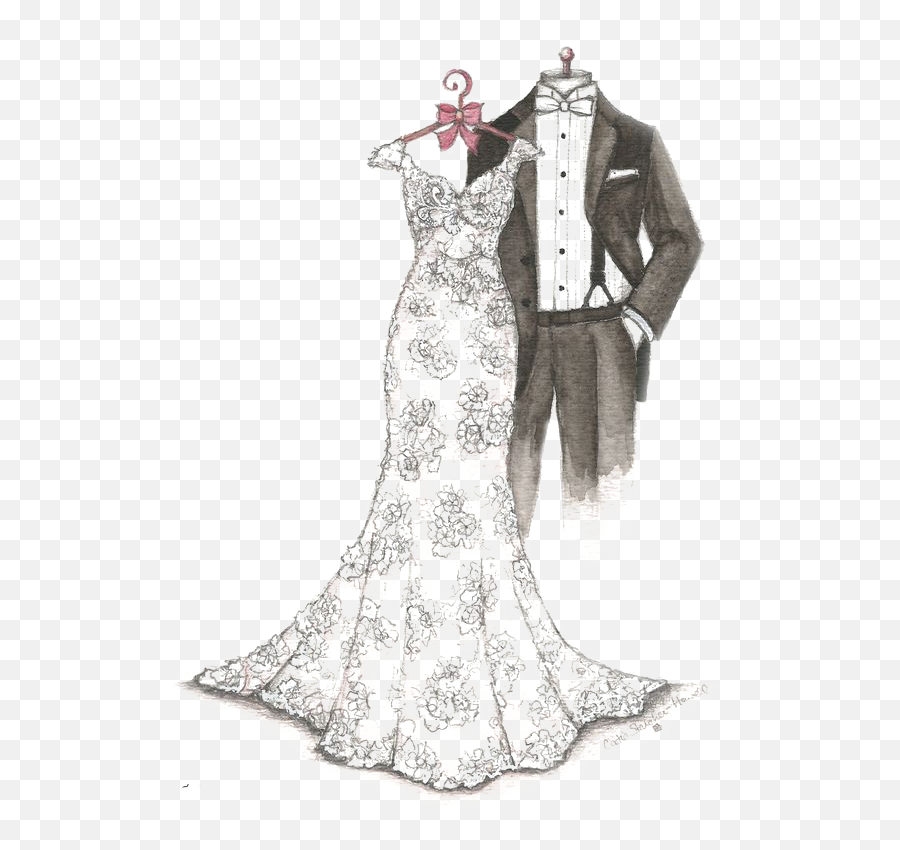 Download Sketch Gift My Wedding - Wedding Dress Code Png Emoji,Wedding Dress Clipart
