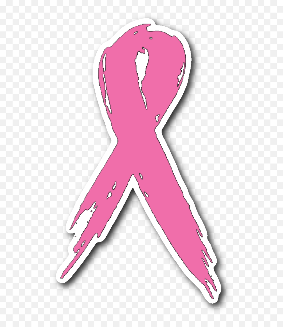 Pink Ribbon Sticker - Ribbon Breast Cancer Clipart Full Breast Cancer Awareness Ribbon Png Emoji,Breast Cancer Ribbon Clipart