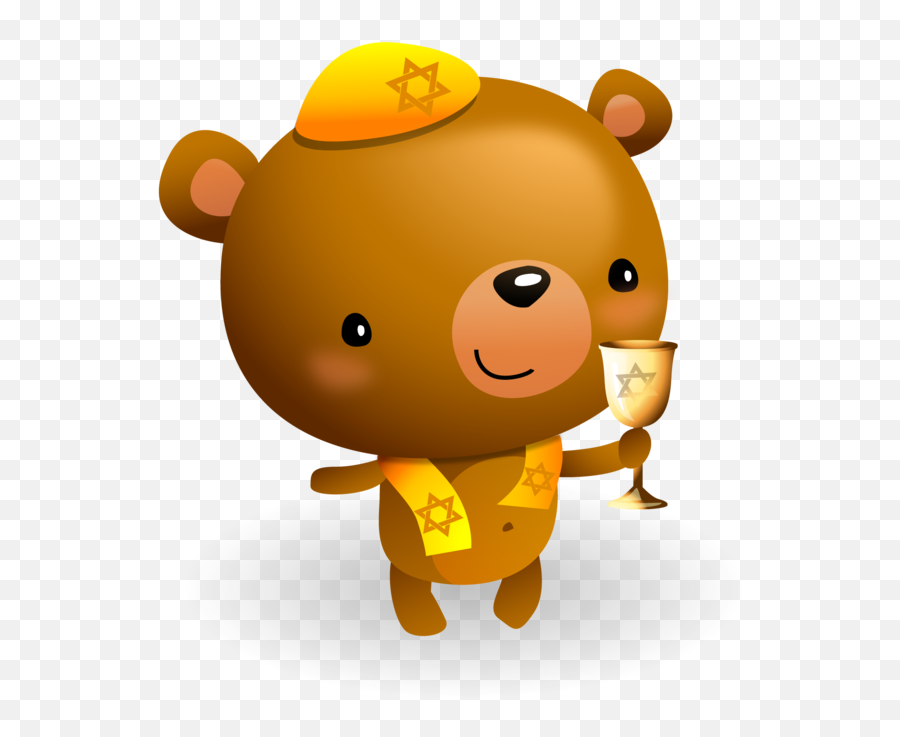 Cute Rabbi Bear - Happy Emoji,Happy Hanukkah Clipart