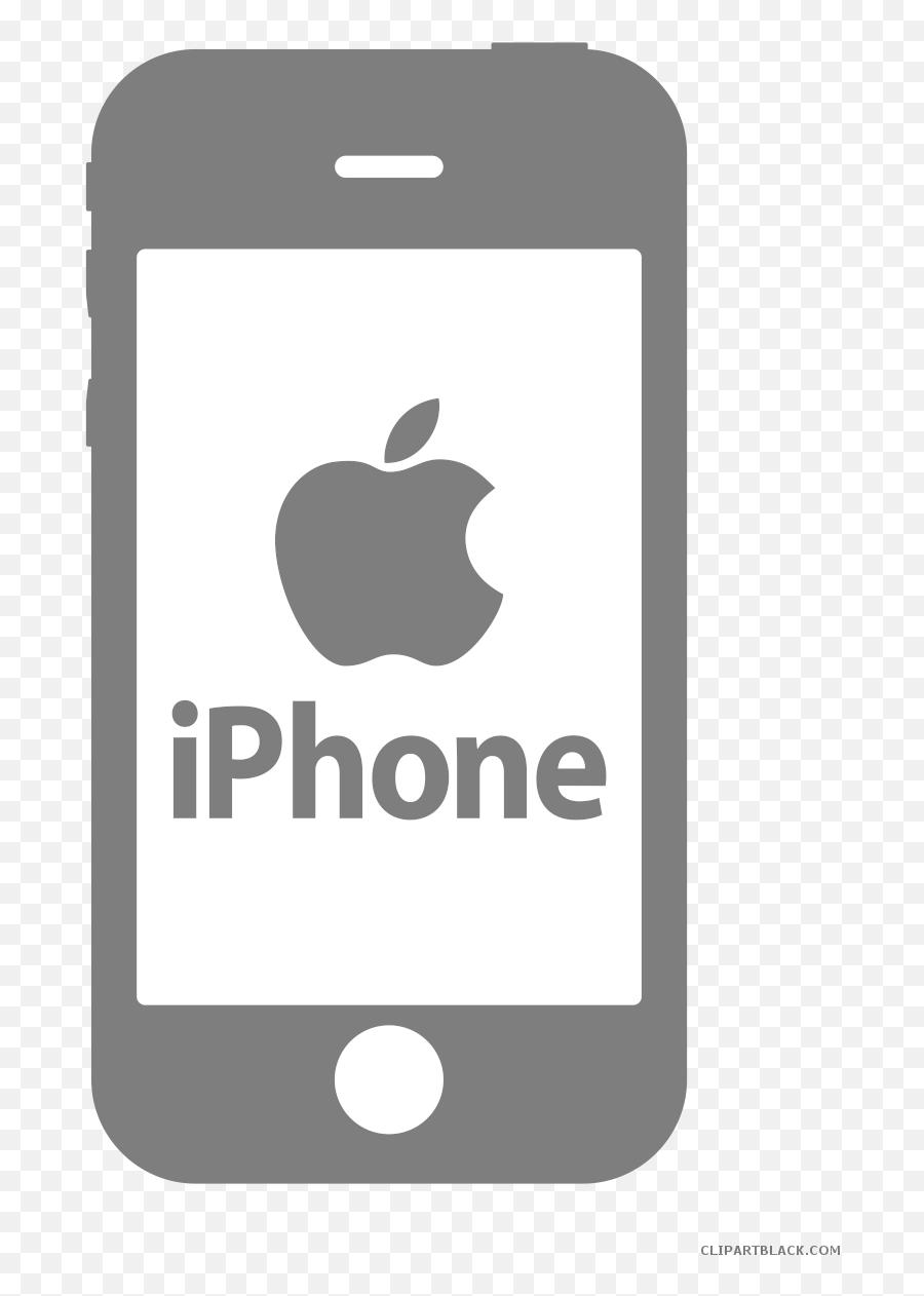 Iphone Logo Vector Png Image With No - Iphone Clipart Black And White Emoji,Iphone Clipart