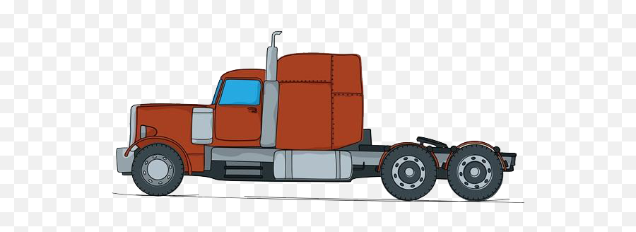 Drawing Semi - Trailer Truck Sketch Cartoon Truck Material Emoji,Trailer Png