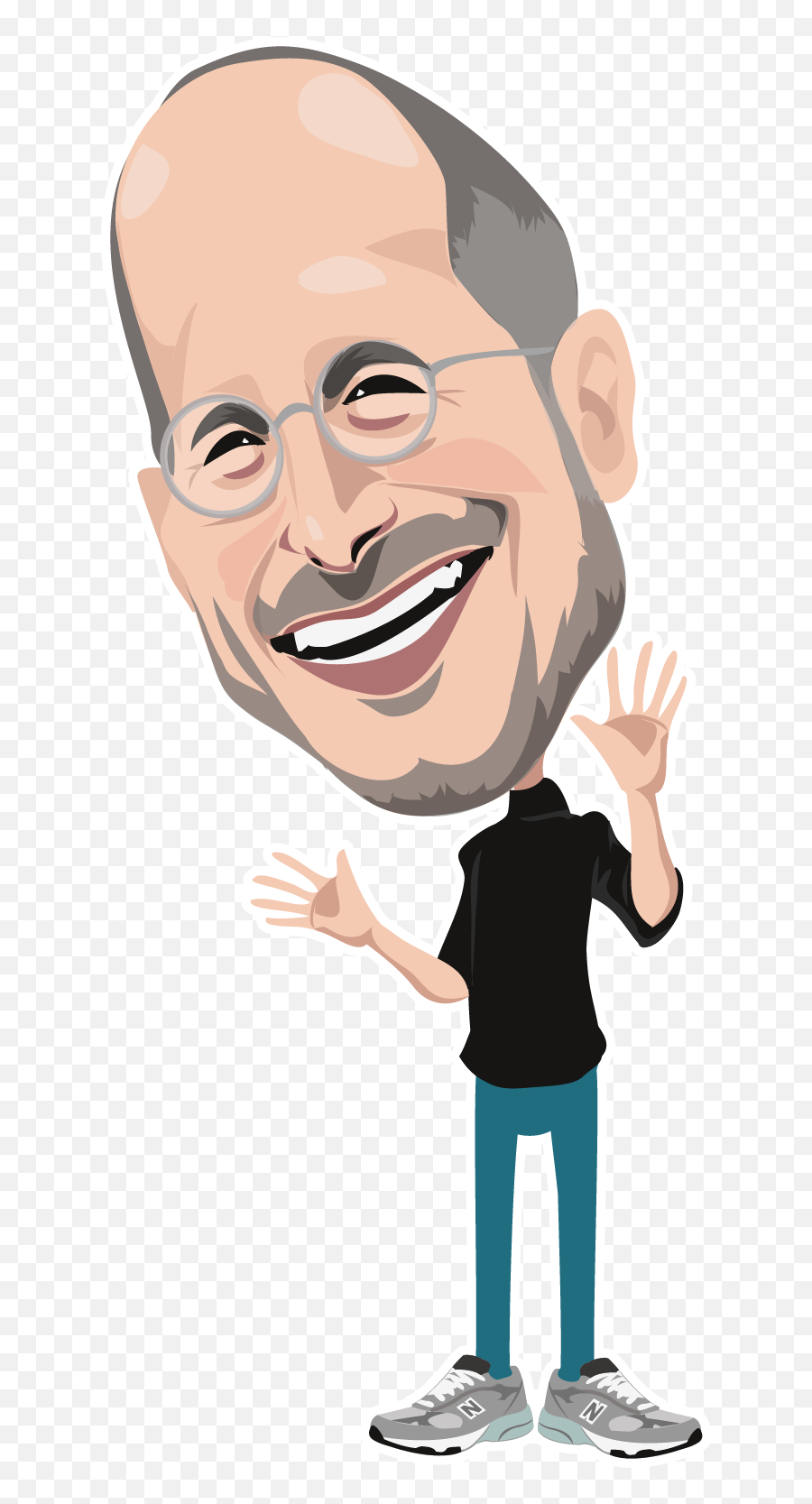 Steve Jobs Apple Cartoon Facial Expression Clip Art - Steve Emoji,Facial Expressions Clipart