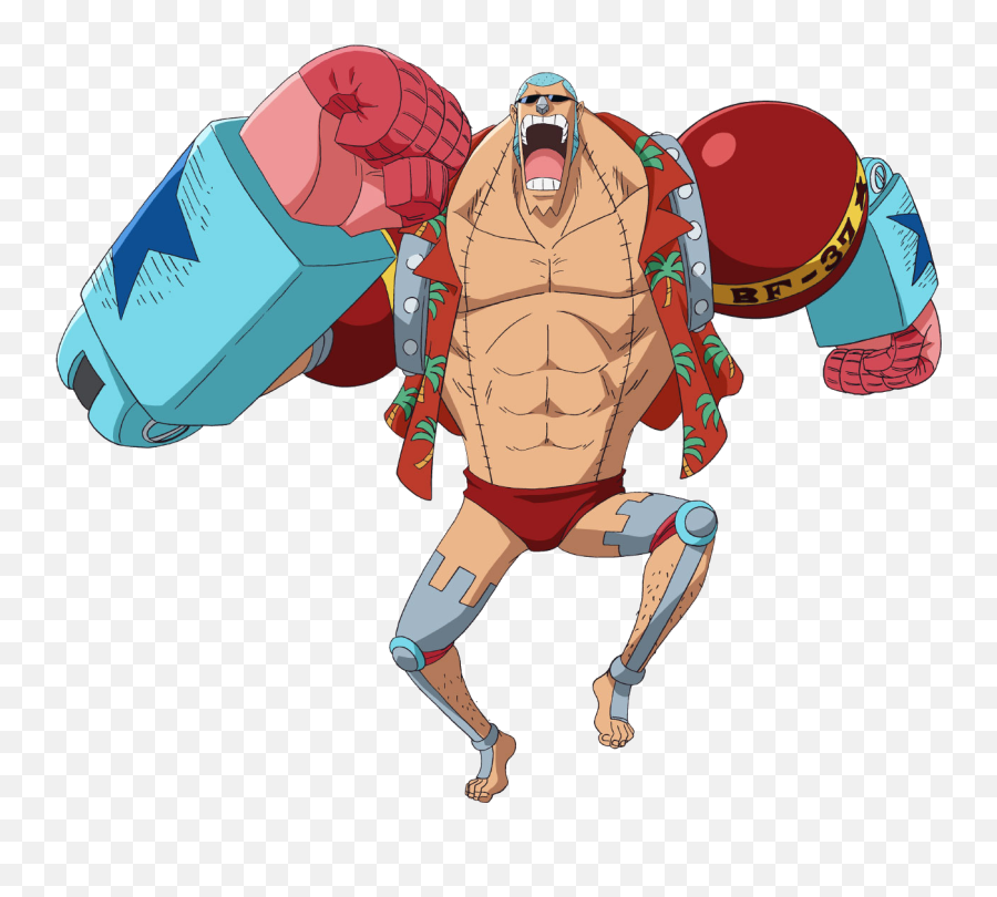 Check Out This Transparent One Piece Franky Running Png Image Emoji,One Piece Png