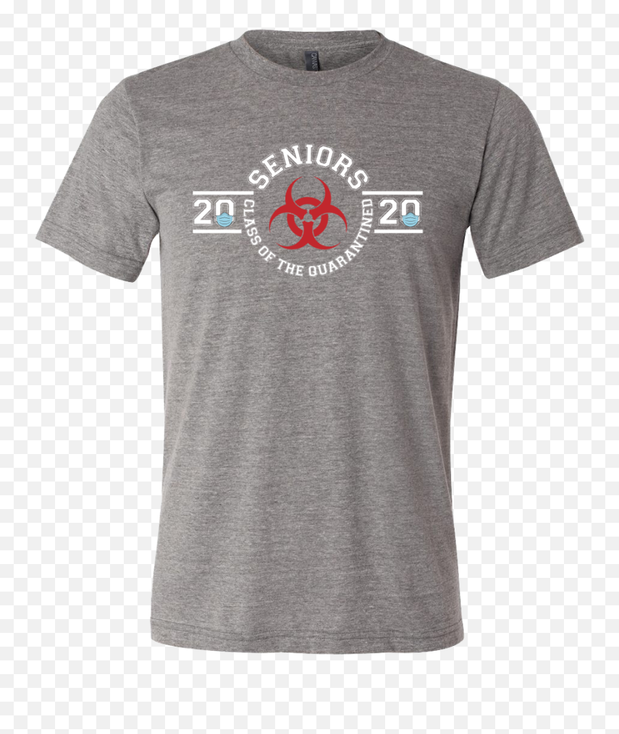 Unisex Funny Senior Class Of The Quarantined 2020 Short Sleeve T - Shirtgreylarge Emoji,Senior 2020 Logo