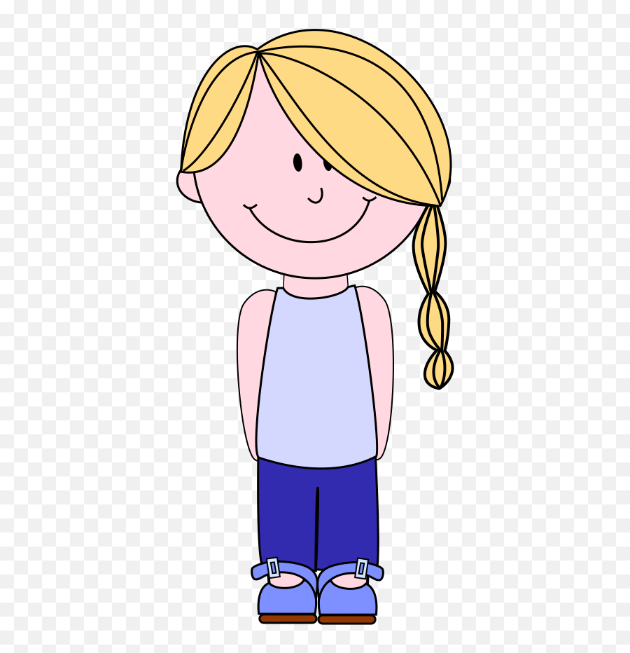 Blonde Girl Clipart - Blonde Girl Clipart Emoji,Clipart Girl